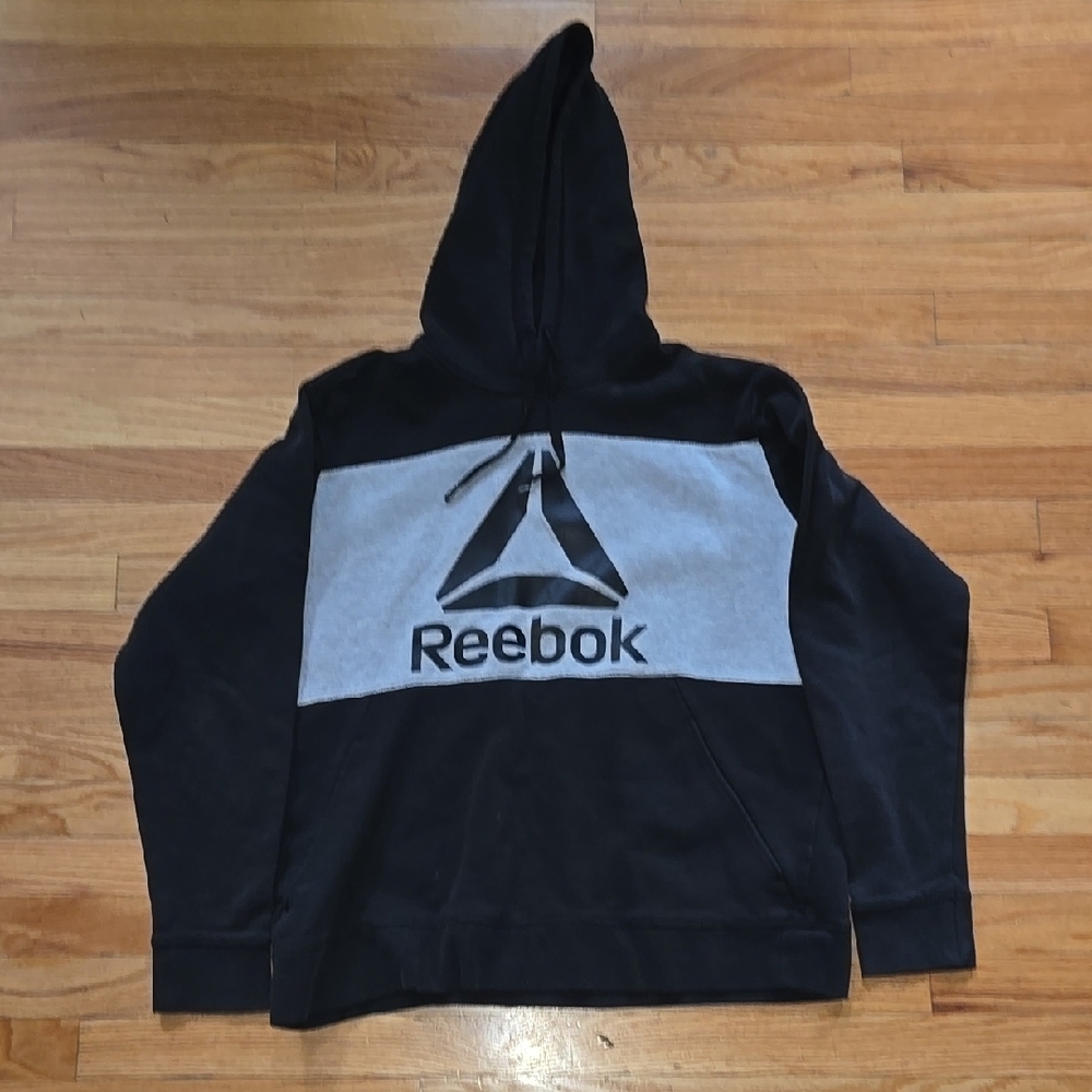 Reebok Black and Gray Pullover